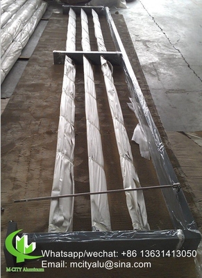 lames de protection solaire en aluminium pour fenêtres ou bâtiments avec profil elliptique