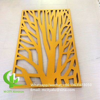 Arbre feuille perforée en aluminium pour la clôture de façade clôture de jardin écran de confidentialité avec coupe laser d'épaisseur de 2 mm