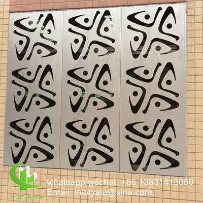 Panneau perforé métallique en aluminium, panneau à écran à découpe laser pour la décoration de fenêtres