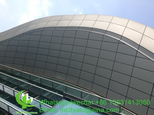 Panneau de revêtement en aluminium de 2 mm avec finition pvdf pour façade mur rideau panneau solide panneau unique