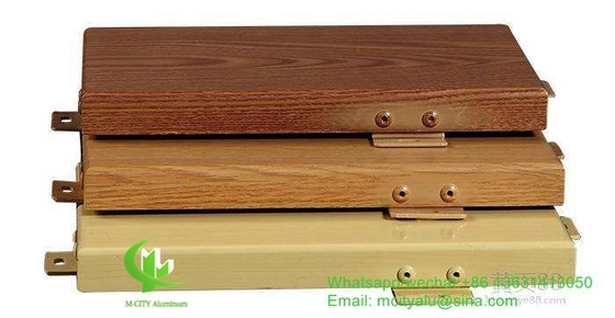 panneau massif en aluminium de couleur bois 3 mm avec motif en bambou pour panneau de revêtement mural de façade rideau