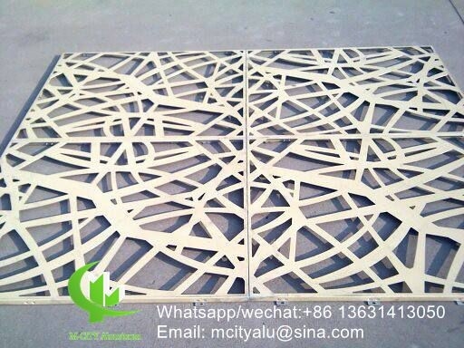 Panneau solide en aluminium revêtu de 3 mm avec motif en bambou pour panneau de revêtement mural de façade