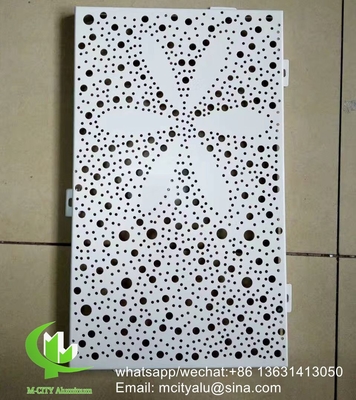 Écran laser CNC de style fleur Perforé 2,5 mm Panneau de revêtement en aluminium métallique pour mur de rideau