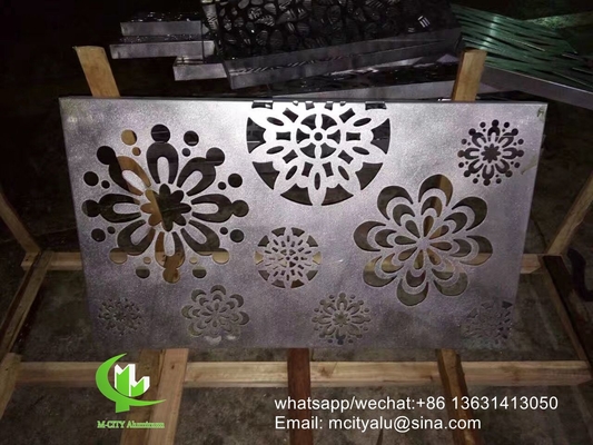 Écran laser CNC Perforé 2,5 mm Panneau de revêtement en aluminium métallique pour mur rideau de couleur cuivre