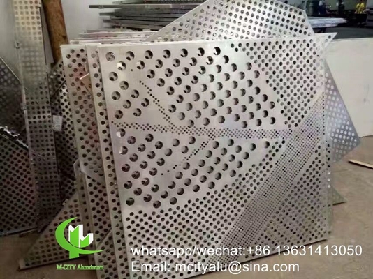 Panneau sculpté CNC Panneau perforé 3 mm Panneau revêtement en aluminium métallique pour mur rideau