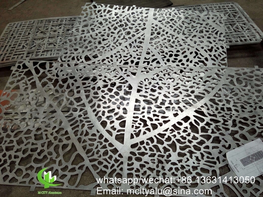 Écran laser CNC Perforé 3 mm Panneau de revêtement en aluminium métallique
