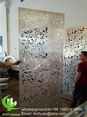 Écran laser CNC Perforé 3 mm Panneau de revêtement en aluminium métallique