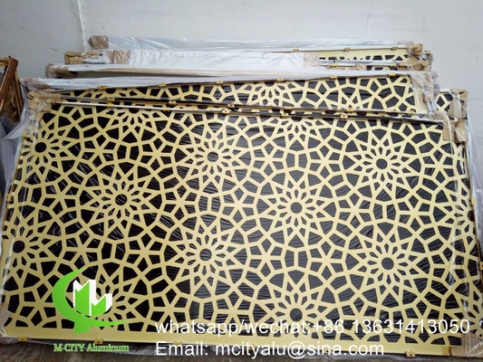 Panneaux perforés en aluminium pour la décoration murale avec feuille métallique de 3 mm avec appareil de découpe laser