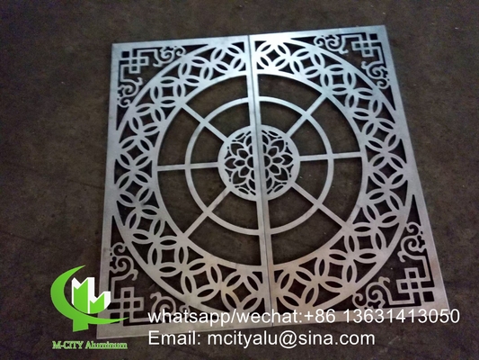 Chine fournisseur 600x600mm panneau de revêtement perforé en aluminium pour la décoration murale forme de flexion