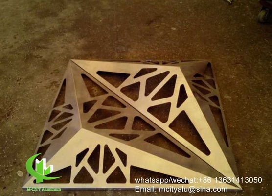 panneau de revêtement en aluminium avec feuille de panneau de sculpture à motif creux pour la décoration des murs de rideau