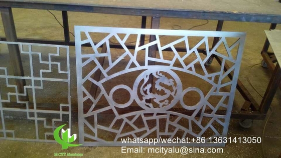 panneau de revêtement en aluminium avec feuille de panneau de sculpture à motif creux pour la décoration des murs de rideau