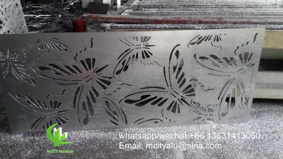 Arbre Panneau d'écran de coupe laser en aluminium pour la décoration de clôtures Panneau d'écran perforé