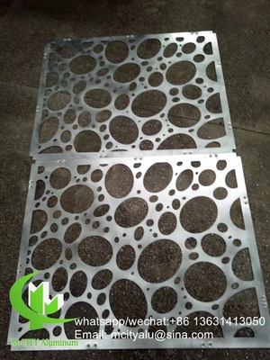 Écran de sculpture CNC Perforé 3 mm Panneau de revêtement en aluminium métallique pour mur rideau