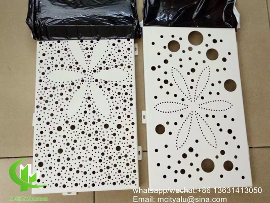 Écran laser CNC de style fleur Perforé 2,5 mm Panneau de revêtement en aluminium métallique pour mur de rideau