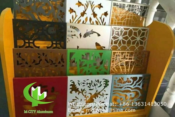 tôle perforée en aluminium pour la décoration murale avec peinture pvdf de 2 mm d'épaisseur