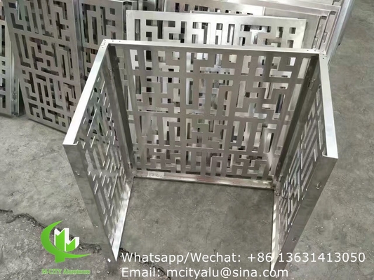 tôle en aluminium gravée pour balcon avec tôle métallique de 3 mm de couleur grise