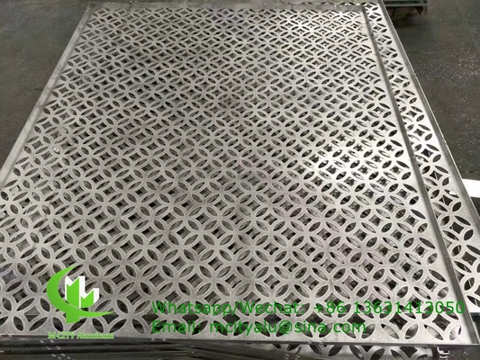 Écran laser CNC de style fleur Perforé 2,5 mm Panneau de revêtement en aluminium métallique pour mur de rideau