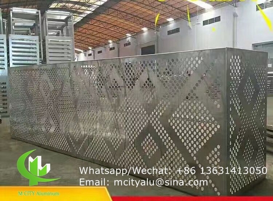couverture en aluminium de climatiseur, revêtement de façade en métal, feuille de pliage d'épaisseur de 2,5 mm pour la décoration de façade de mur de rideau
