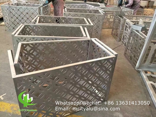 Fabrication sur mesure Panneau de découpe laser en aluminium pour mur rideau de façade avec panneau métallique d'épaisseur 2,5 mm