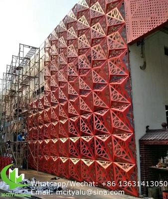 Fabrication sur mesure Panneau de découpe laser en aluminium pour mur rideau de façade avec panneau métallique d'épaisseur 2,5 mm
