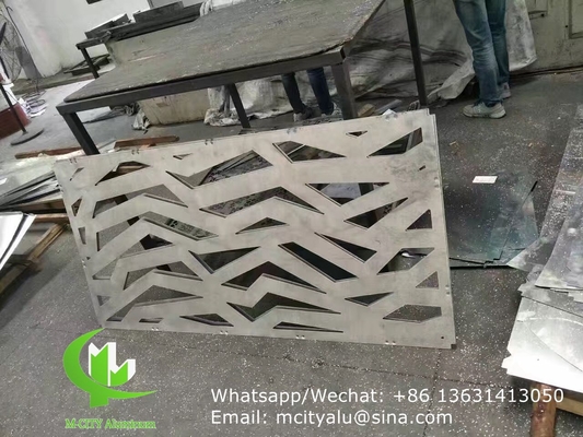 Plaque perforée en aluminium pour clôture de façade avec découpe laser de 2 mm d'épaisseur