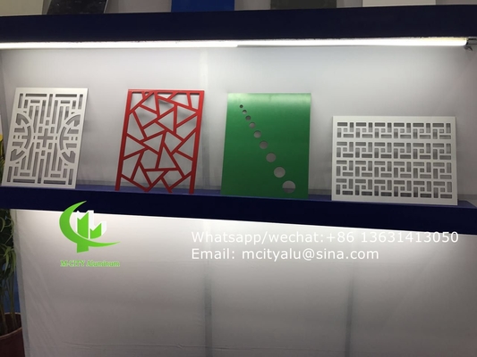 feuille de panneau en aluminium gravé pour mur avec motif en bambou revêtu de poudre