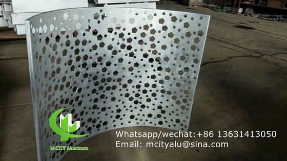 panneau de revêtement en aluminium sur mesure avec trou de perforation pour mur rideau de façade