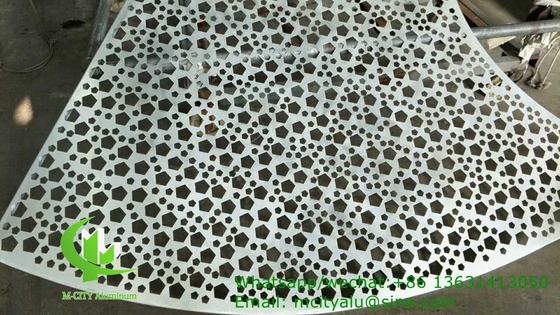 panneau de revêtement en aluminium sur mesure avec trou de perforation pour mur rideau de façade