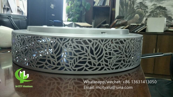 Décoration perforée en aluminium pour la lumière avec peinture pvdf de 2 mm d'épaisseur