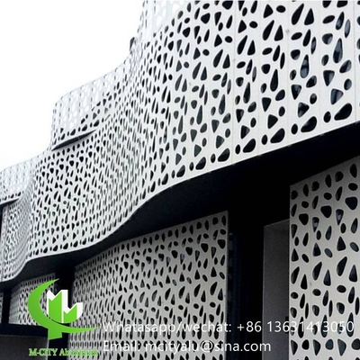 feuille d'écran en aluminium cnc à découpe laser perforée pour la décoration de revêtements muraux