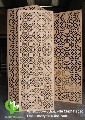 Panneaux perforés en aluminium pour la décoration murale avec feuille métallique de 3 mm avec appareil de découpe laser
