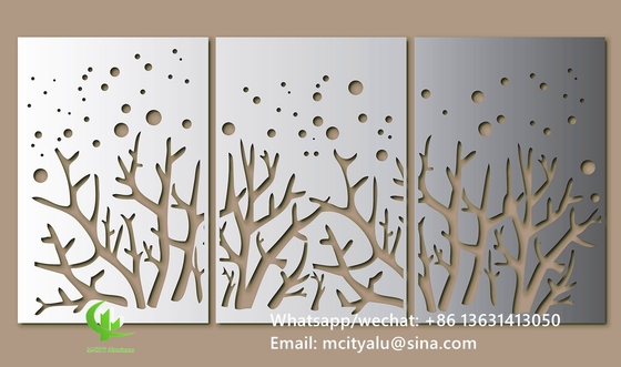 écran creux de coupe en aluminium à fleurs avec divers motifs de conception panneau de coupe laser pour fenêtre de façade de balcon