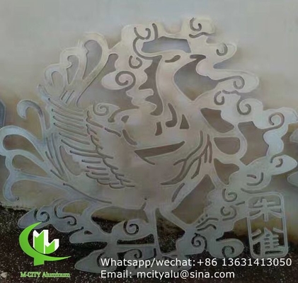 Plaque de panneau mural en aluminium coupé au laser pour la décoration de clôtures panneau perforé à écran
