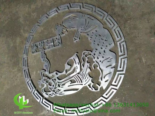 Panneau perforé en aluminium pour décoration d'écran avec feuille métallique de 3 mm avec outil de découpe laser