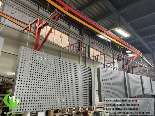 revêtement métallique en feuille d'aluminium perforée pour plafond ou façade en poudre