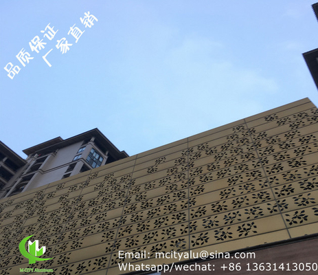 Panneau perforé en aluminium Panneau de revêtement métallique en aluminium Panneau sculpté pour façade