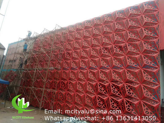 revêtement de façade de panneau massif en aluminium sur mesure 2,5 mm d'épaisseur pour la décoration de façade de mur rideau