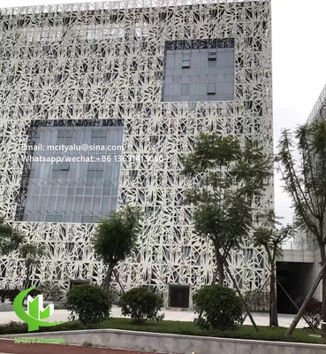 Plaque perforée en aluminium pour revêtement de façade d'écran, panneau mural avec écran à découpe laser de 2 mm d'épaisseur