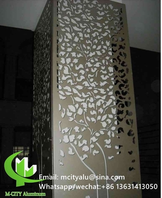 Panneau mural creux en aluminium pour revêtement de façade de mur de rideau panneau mural avec écran perforé de 2 mm d'épaisseur