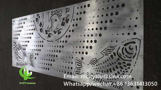 Panneau mural creux en aluminium pour revêtement de façade de mur de rideau panneau mural avec écran perforé de 2 mm d'épaisseur