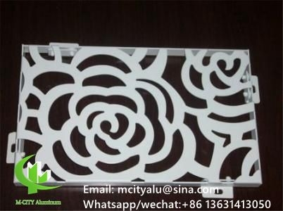 Panneau mural à écran creux en aluminium pour revêtement de façade de mur de rideau, panneau mural à écran perforé d'épaisseur de 2 mm