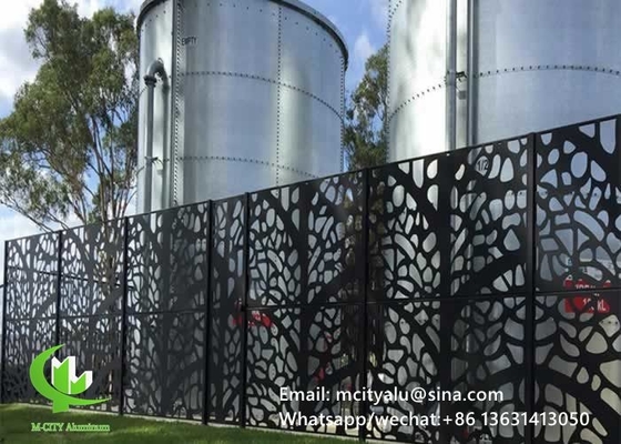 revêtement de façade en poudre perforé de 3 mm, revêtement de façade à écran en aluminium métallique à motif