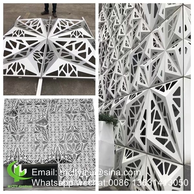 Panneau de revêtement perforé en aluminium 3D pour façade de mur de rideau panneau de revêtement de mur avec conception creuse à usage extérieur