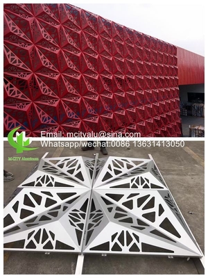 Façade perforée 3D façade décorative en aluminium revêtement mural extérieur du bâtiment rideau mur motif de façade plafond
