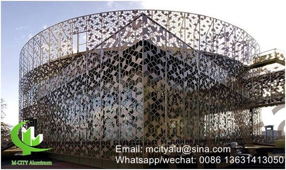 Panneau décoratif perforé en aluminium pour revêtement de façade de murs de rideau, panneau mural perforé de 3 mm d'épaisseur