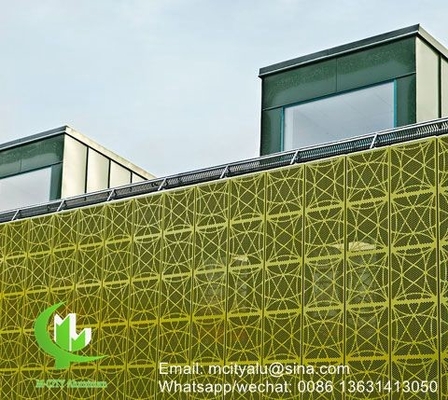 Coupe au laser Panneau perforé en aluminium pour façade de mur de rideau revêtement panneau mural avec écran perforé de 2 mm d'épaisseur