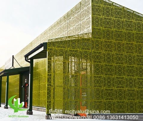 Coupe au laser Panneau perforé en aluminium pour façade de mur de rideau revêtement panneau mural avec écran perforé de 2 mm d'épaisseur