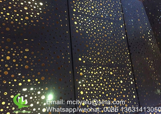 Coupe au laser Panneau perforé en aluminium pour façade de mur de rideau revêtement panneau mural avec écran perforé de 2 mm d'épaisseur