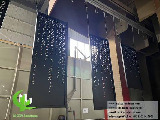Écran métallique architectural en feuille d'aluminium avec cadre conception creuse avec lumière LED