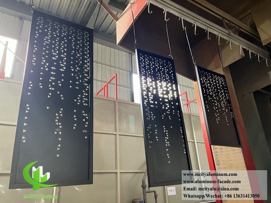 Écran métallique architectural en feuille d'aluminium avec cadre conception creuse avec lumière LED